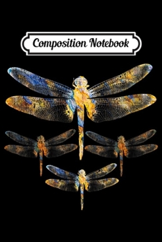 Composition Notebook: Watercolor Dragonfly Art Vintage  Journal/Notebook Blank Lined Ruled 6x9 100 Pages