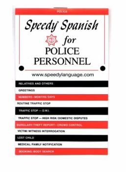 Paperback Speedy Spanish for Police Personnel Book