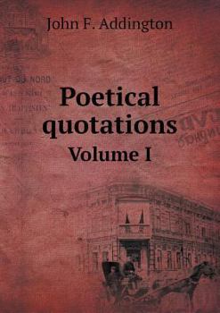 Paperback Poetical quotations Volume I Book