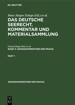Hardcover Georg Abraham: Das Deutsche Seerecht. Kommentar Und Materialsammlung. Band 3 [German] Book