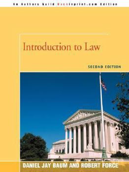 Paperback Introduction to Law: Second Edition Book