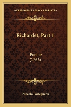 Paperback Richardet, Part 1: Poeme (1766) Book