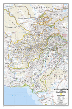 Misc. National Geographic Afghanistan, Pakistan Wall Map (21.5 X 32.5 In) Book