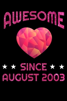 Awesome Since August 2003: Birthday Notebooks Blush Notes 6x9 100 noBleed