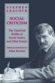 Paperback Social Criticism: The Unsolved Riddle of Social Justice and Other Essays Book