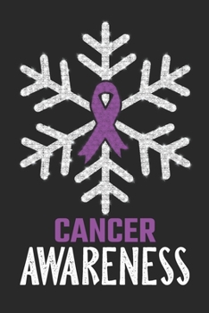 Paperback Cancer Awareness: Christmas Snowfall College Ruled Cancer Awareness Journal, Diary, Notebook 6 x 9 inches with 100 Pages Book
