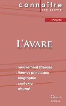 Paperback Fiche de lecture L'Avare de Molière (Analyse littéraire de référence et résumé complet) [French] Book