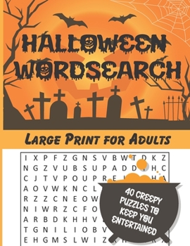 Paperback Halloween Wordsearch: For Adults, Large Print [Large Print] Book