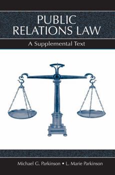 Paperback Public Relations Law: A Supplemental Text Book