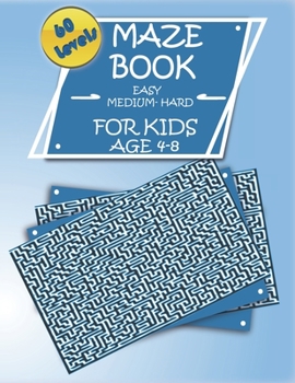 Paperback Book Maze For Kids 4-8: Activity book, fun game and problem solving. Book