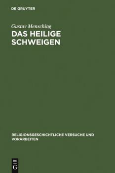 Hardcover Das heilige Schweigen [German] Book
