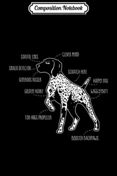 Composition Notebook: Anatomy Of German Shorthair Pointer Funny Dog Lover Gifts  Journal/Notebook Blank Lined Ruled 6x9 100 Pages