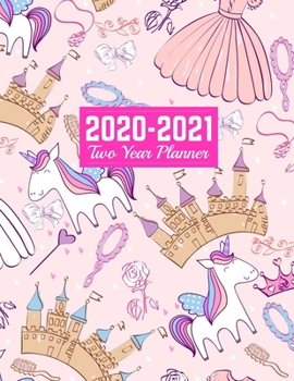 2020-2021 Two Year Planner: Trendy Calendar Year Vision Planner (January 2020 - December 2021) - Monthly and Weekly Schedule Organizer and Journal | Art Cover 00023189