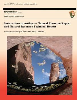 Paperback Instructions to Authors: Natural Resource Report and Natural Resource Technical Report Book