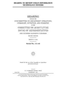 Hearing to review USDA’s information technology systems