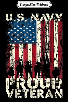 Composition Notebook: Proud US Navy Veteran USN American Flag  Journal/Notebook Blank Lined Ruled 6x9 100 Pages