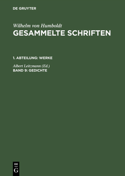 Hardcover Gesammelte Schriften, Band 9, Gedichte [German] Book