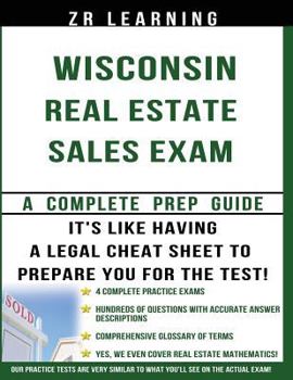 Paperback Wisconsin Real Estate Sales Exam: A Complete Prep Guide Book