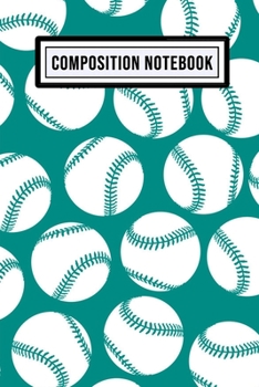 Paperback Softball Unruled Composition Notebook: Softball Blank Unruled Composition Notebook - 110 Pages - Pocket Size 6x9 Book