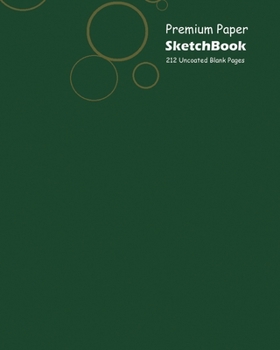 Paperback Premium Paper Sketchbook Large 8 x 10 Inch, 100 Sheets Green Cover Book