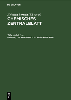 Hardcover 11/14/56 [German] Book