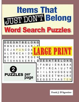 Paperback Items that Just Don't Belong Word Search Puzzles [Large Print] Book