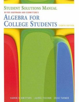 Paperback Algebra for College Students Student Solutions Manual Book