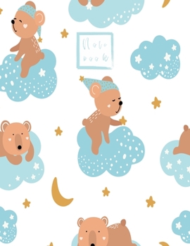 Notebook: Bear in the sky Notebook for Girls and Lined pages, Extra large (8.5 x 11) inches, 110 pages, White paper (Notebook and journal)