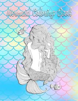 Paperback Mermaid Coloring Book: Adults & Girls Coloring Book, Mermaid Large Print Book