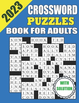 Paperback 2023 Crossword Puzzles Book For Adults With Solution: Easy Medium Crossword Puzzle Book For Senior Book