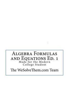 Paperback Algebra Formulas and Equations: Edition 1 Book