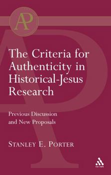 Paperback Criteria for Authenticity in Historical-Jesus Research Book