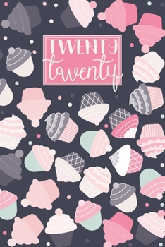 Paperback 2020: A5 Diary Week on 2 Pages to View WO2P Journal - Horizontal Weekly Planner - Pink & Navy Cupcakes Book