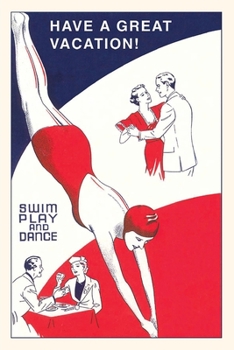 Paperback Vintage Journal Swim, Play, and Dance Travel Poster Book