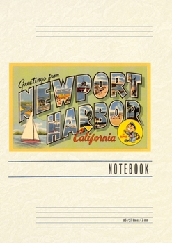 Paperback Vintage Lined Notebook Greetings from Newport Harbor, California Book
