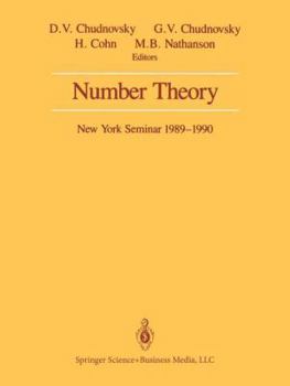 Paperback Number Theory: New York Seminar 1989-1990 Book