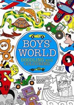 Paperback Boys' World: Doodling and Colouring Book