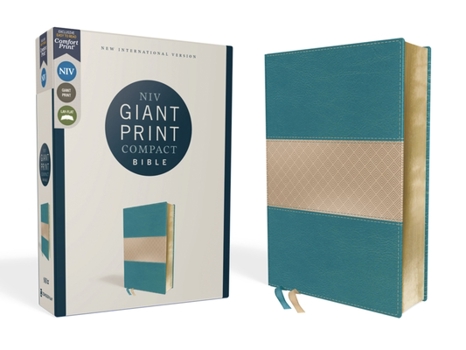 Imitation Leather Niv, Giant Print Compact Bible, Leathersoft, Teal, Red Letter Edition, Comfort Print [Large Print] Book