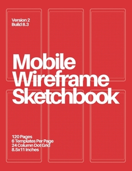 Paperback Mobile Wireframe Sketchbook (Red) Book