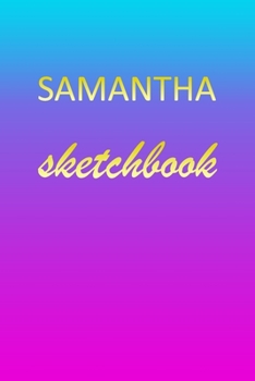 Samantha: Sketchbook | Blank Imaginative Sketch Book Paper | Pink Blue Gold Custom Letter S Personalized Cover | Teach & Practice Drawing for ... Doodle Pad | Create, Imagine & Learn to Draw