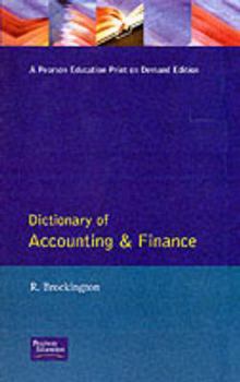 Paperback Dictionary of Accounting and Finance Book