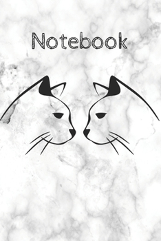 Paperback marble cat notebook: Cute Inspirational Notebook marble Gift for Women, men, Teachers; Trendy Marble Notebook Book