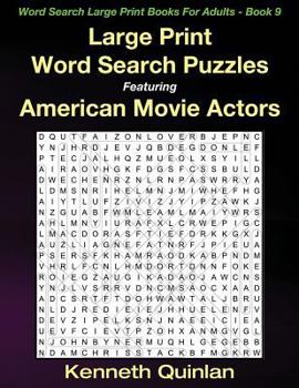 Paperback Large Print Word Search Puzzles Featuring American Movie Actors [Large Print] Book