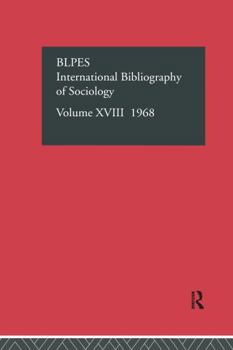 Hardcover Ibss: Sociology: 1968 Vol 18 Book