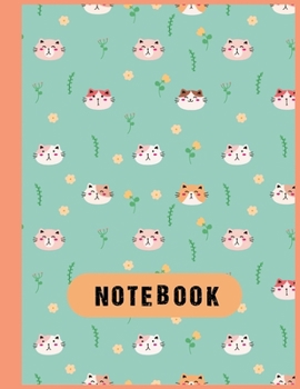 Cute Cat Notebook: Cute Colorful Cats College Ruled Lined Pages,Composition Book, Journal,Notebook,8.5 x 11,-110 Pages