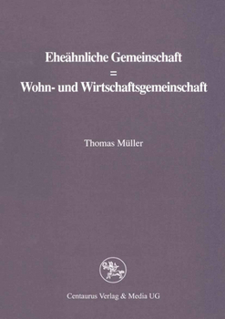 Paperback Eheähnliche Gemeinschaft ? Wohn- Und Wirtschaftsgemeinschaft [German] Book