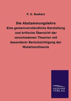 Paperback Die Abstammungslehre [German] Book