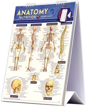 Spiral-bound Anatomy & Nutrition for Body & Health Easel Book: A Quickstudy Reference Tool with Major Body Systems Labeled, Nutritional Science, Vitamins, Minerals Book