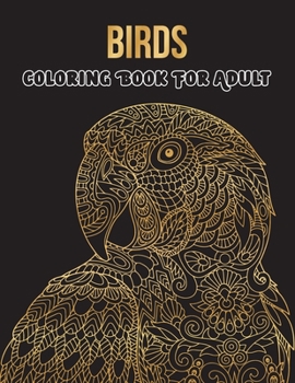 Birds coloring book for adult: Christmas birds coloring book for adult