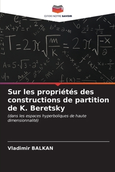 Paperback Sur les propriétés des constructions de partition de K. Beretsky [French] Book